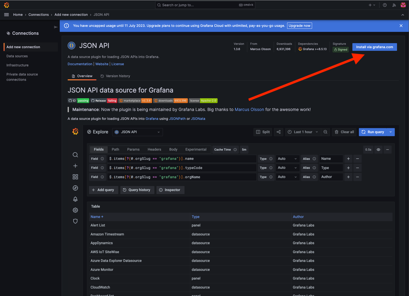 Grafana Guide - Universal Robots API Management